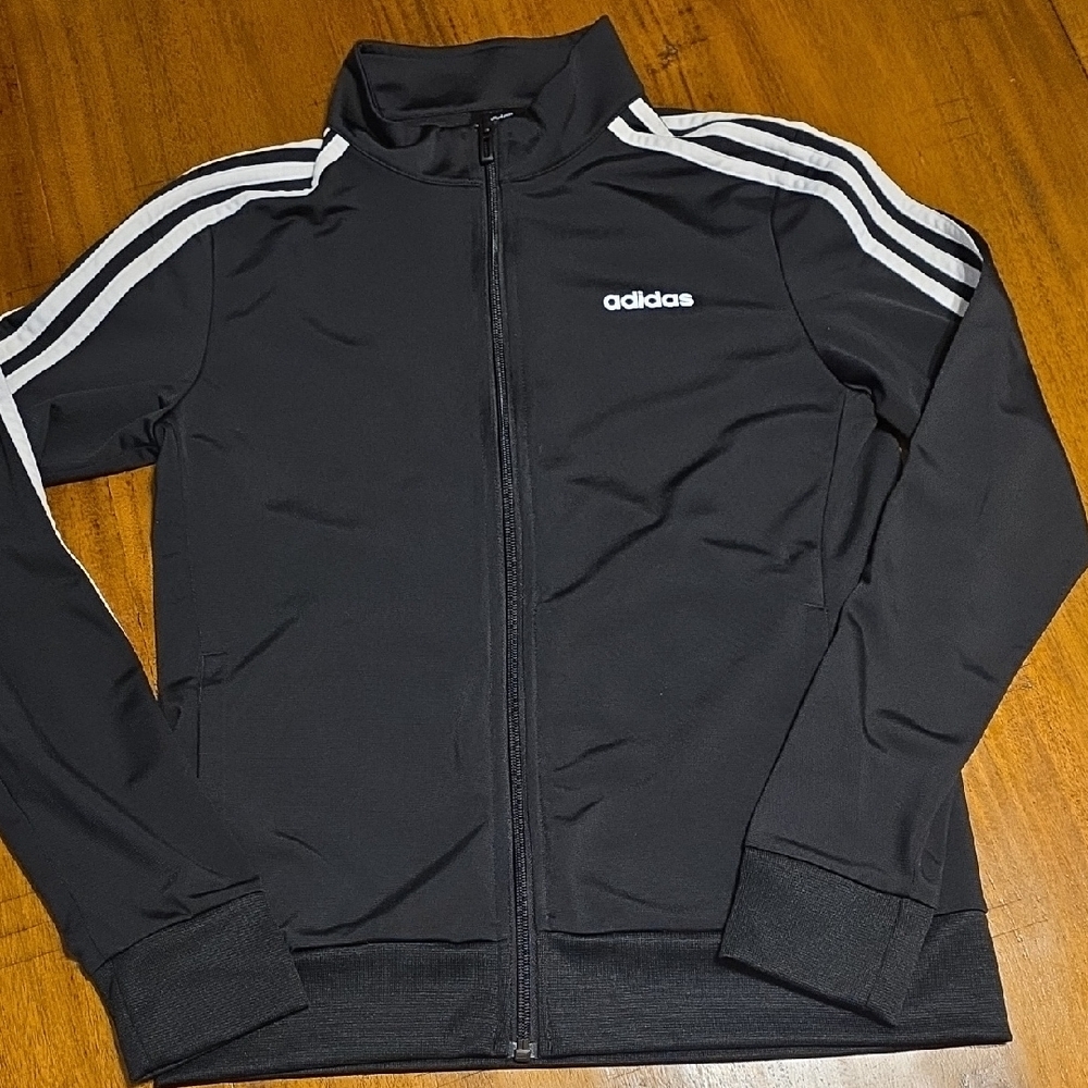 Adidas Black and White Track Top